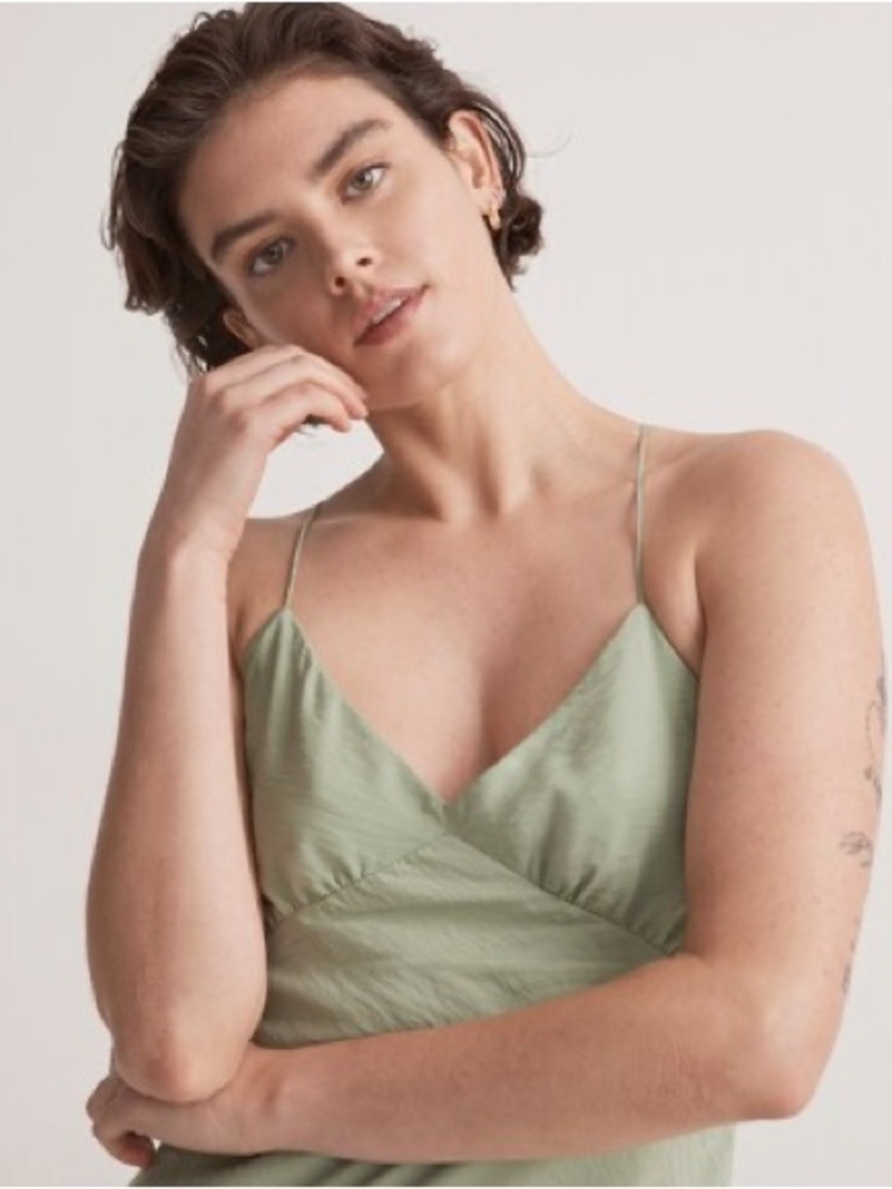 Madewell Midi Dress in Sage Green - Picture 3 of 5